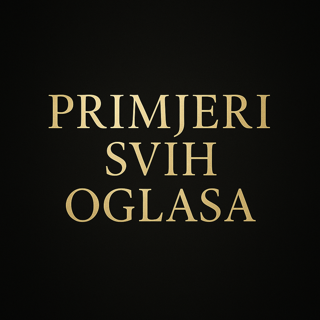 Primjeri svih oglasa